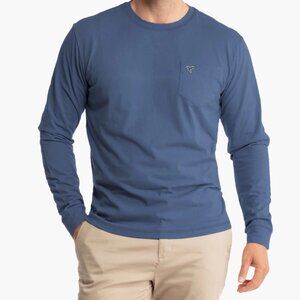 Birddogs Mens Long Sleeve Blue Pocket Tee‎ M 90% Cotton 10% Poly